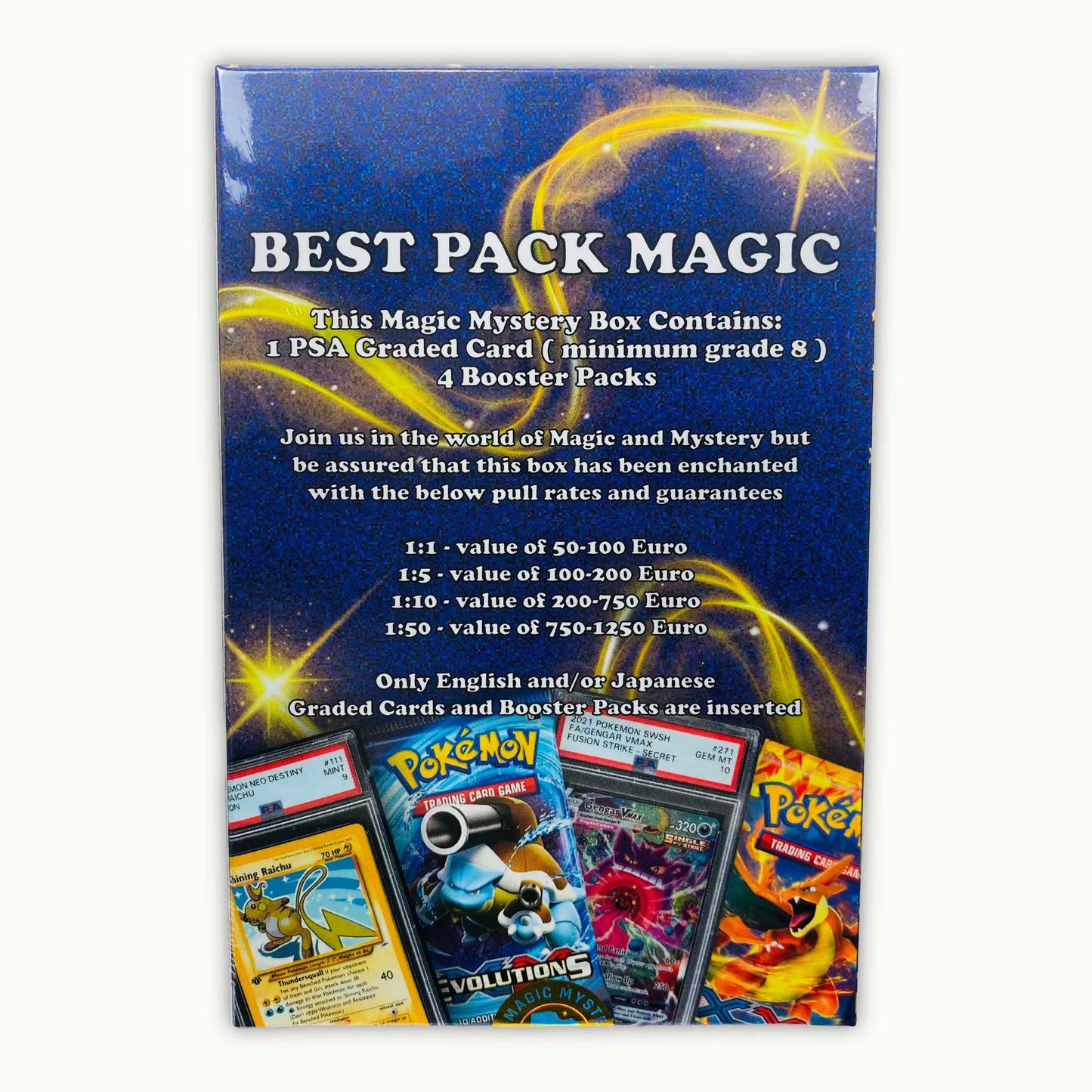 Back side of Magic Mystery - Best Pack Magic Mystery Box