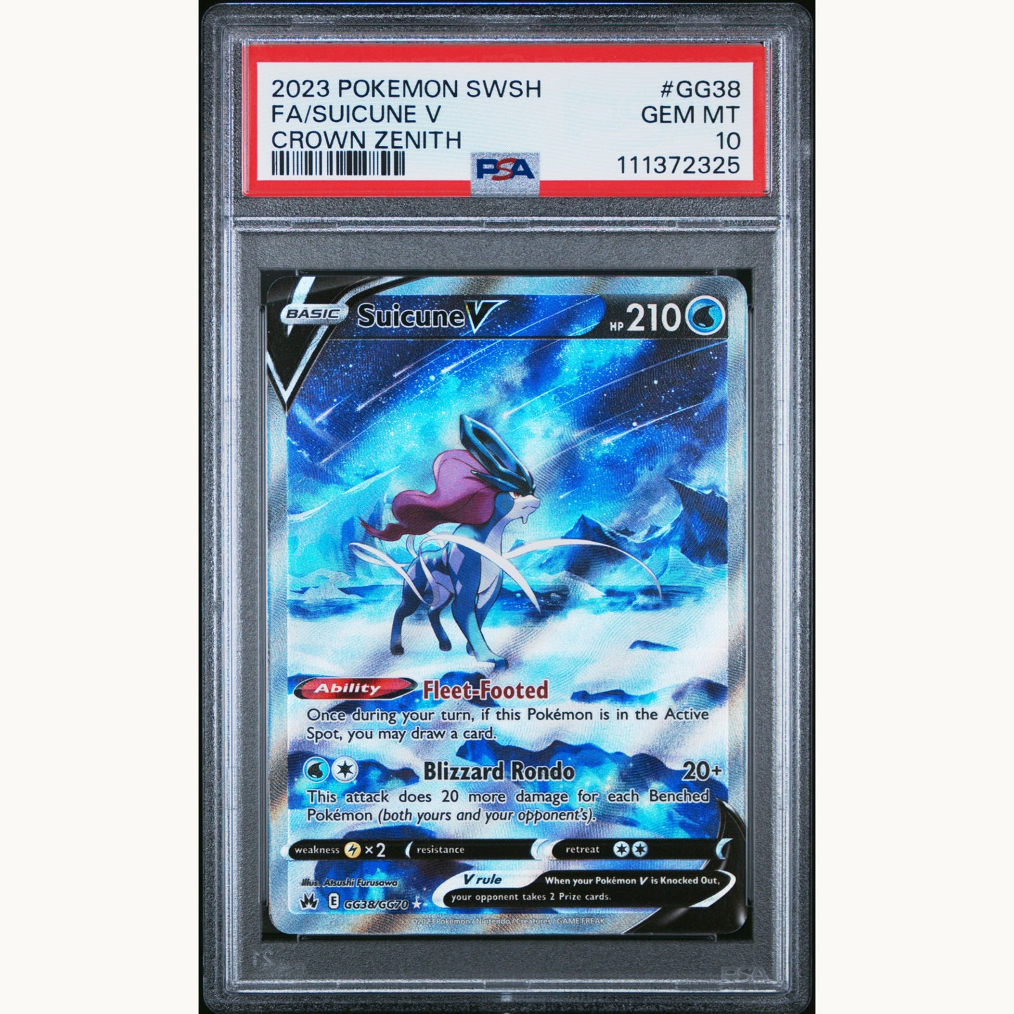 PSA 10 SUICUNE GG38 (ENG)