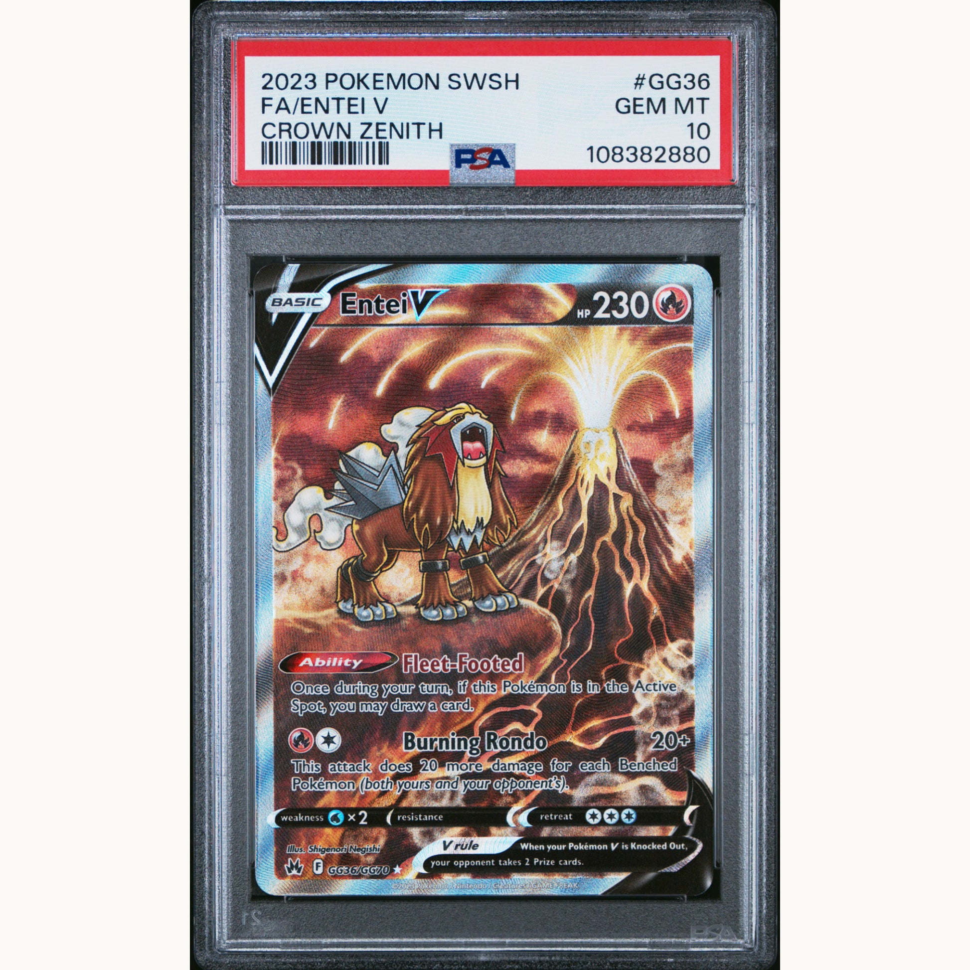 PSA 10 ENTEI V #GG36 (ENG)