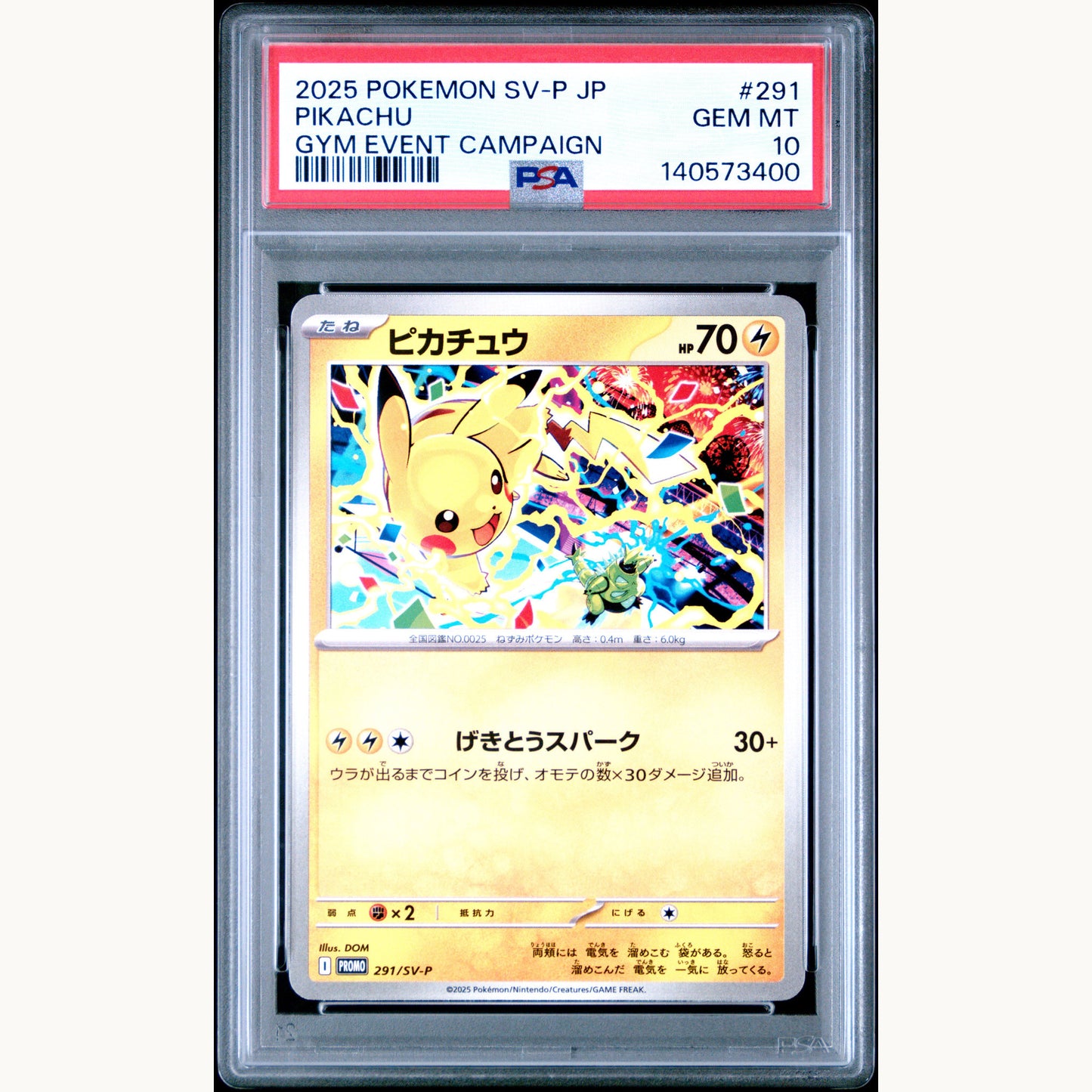 PSA 10 PIKACHU 291 (JP)