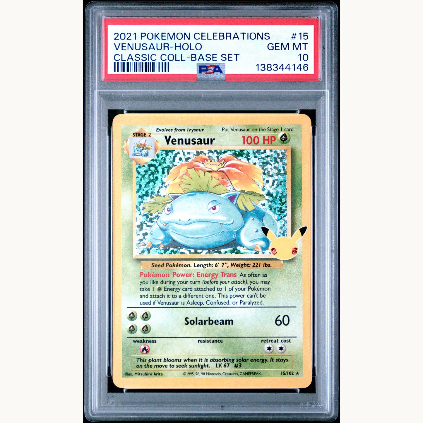 PSA 10 VENUSAUR HOLO 15 CELEBRATIONS (ENG)