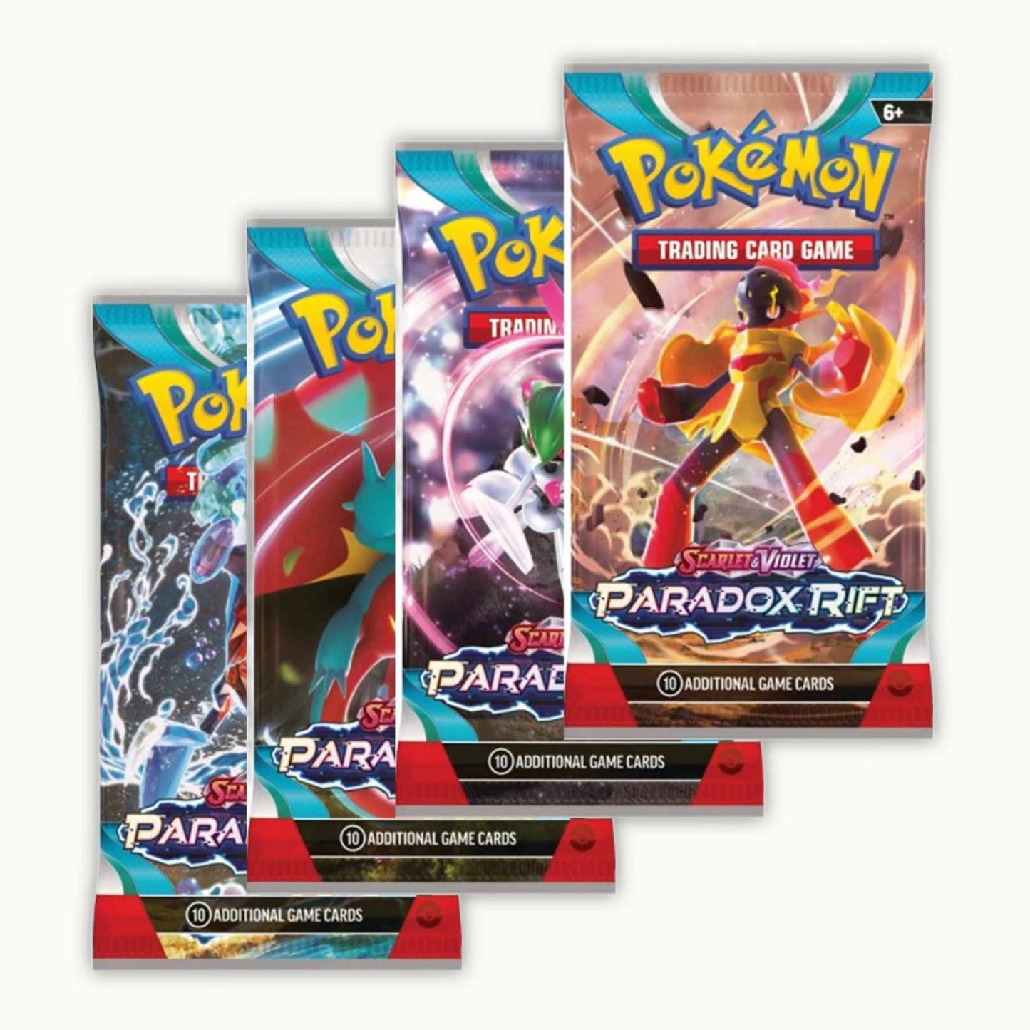 Artworkset of 4 Pokémon Scarlet & Violet Paradox Rift Boosterpacks