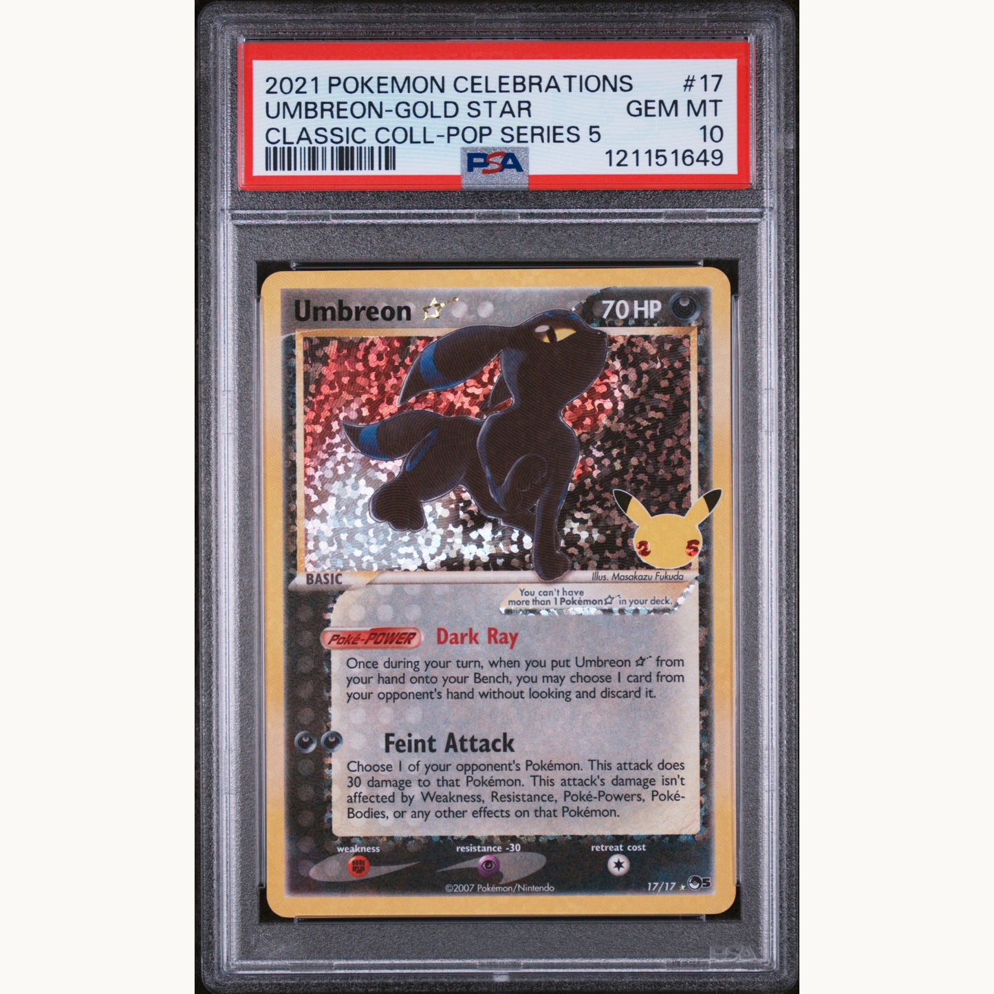 PSA 10 UMBREON GOLD STAR 17 (ENG)