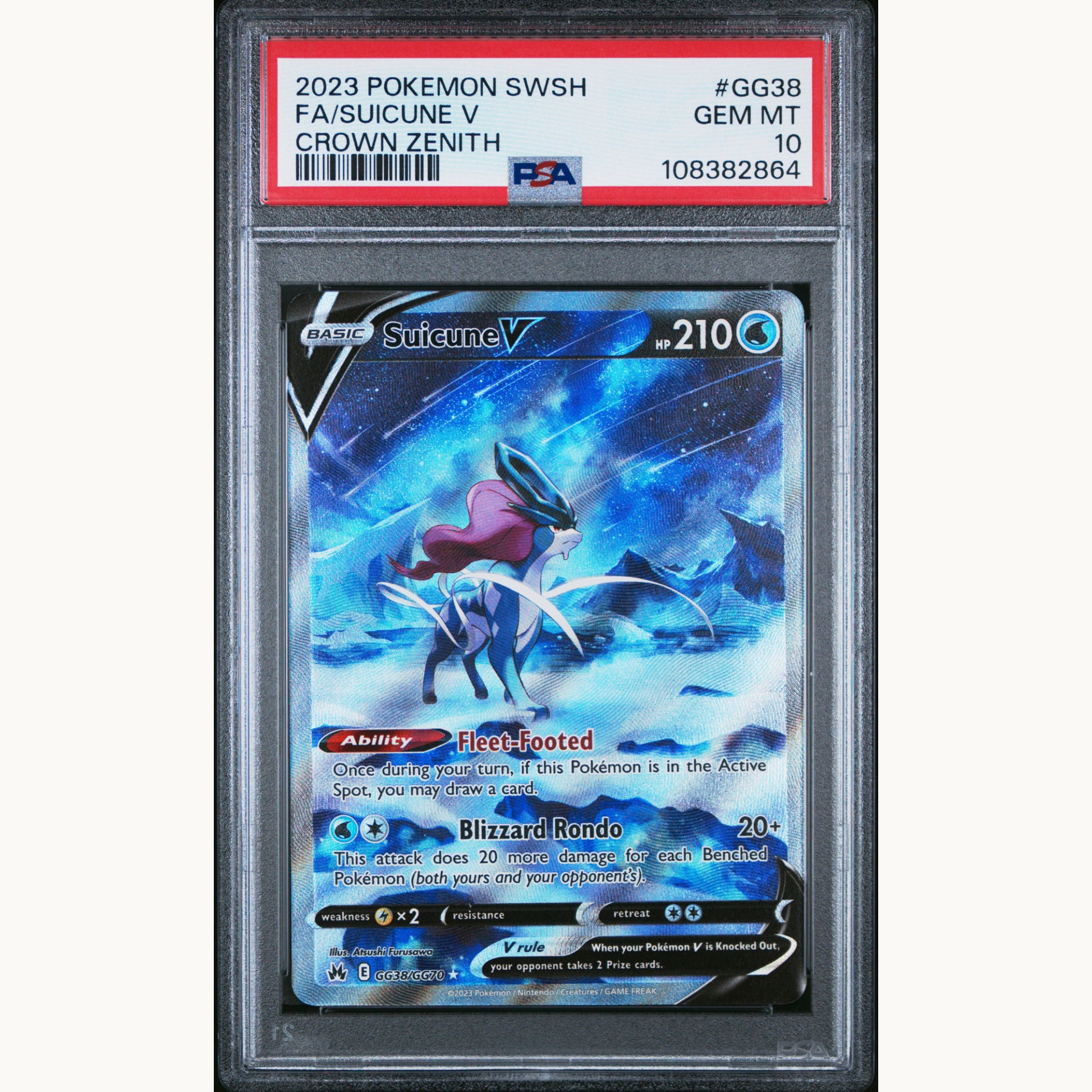 PSA 10 SUICUNE V #GG38 (ENG)