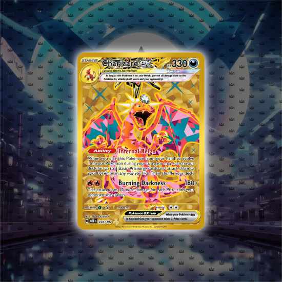 Pokémon card of Charizard ex #228 Obsidian Flames