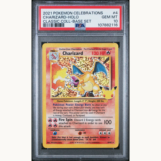 PSA 10 CHARIZARD HOLO 4 CELEBRATIONS (ENG)