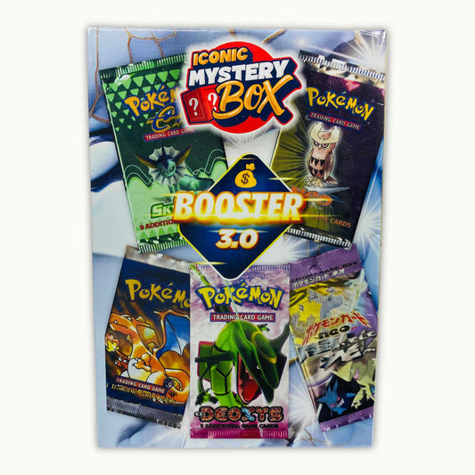 Front side of ICONIC MYSTERY BOX Booster 3.0