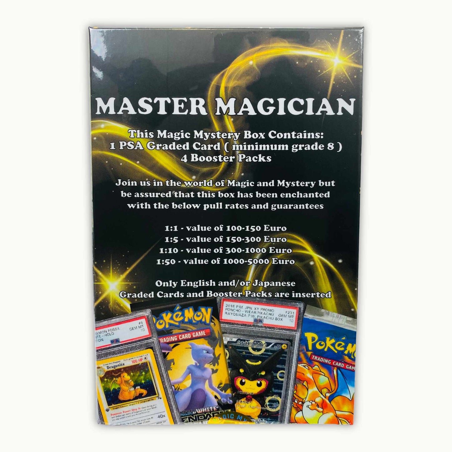 Back side of Magic Mystery - Master Magician Mystery Box Pokémon
