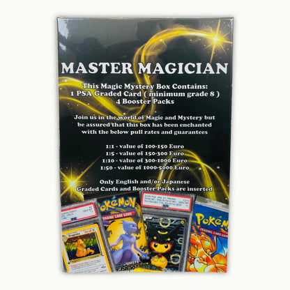 Back side of Magic Mystery - Master Magician Mystery Box Pokémon