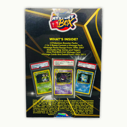 Back side Iconic Mystery Box 1 in 5 Vintage Pack
