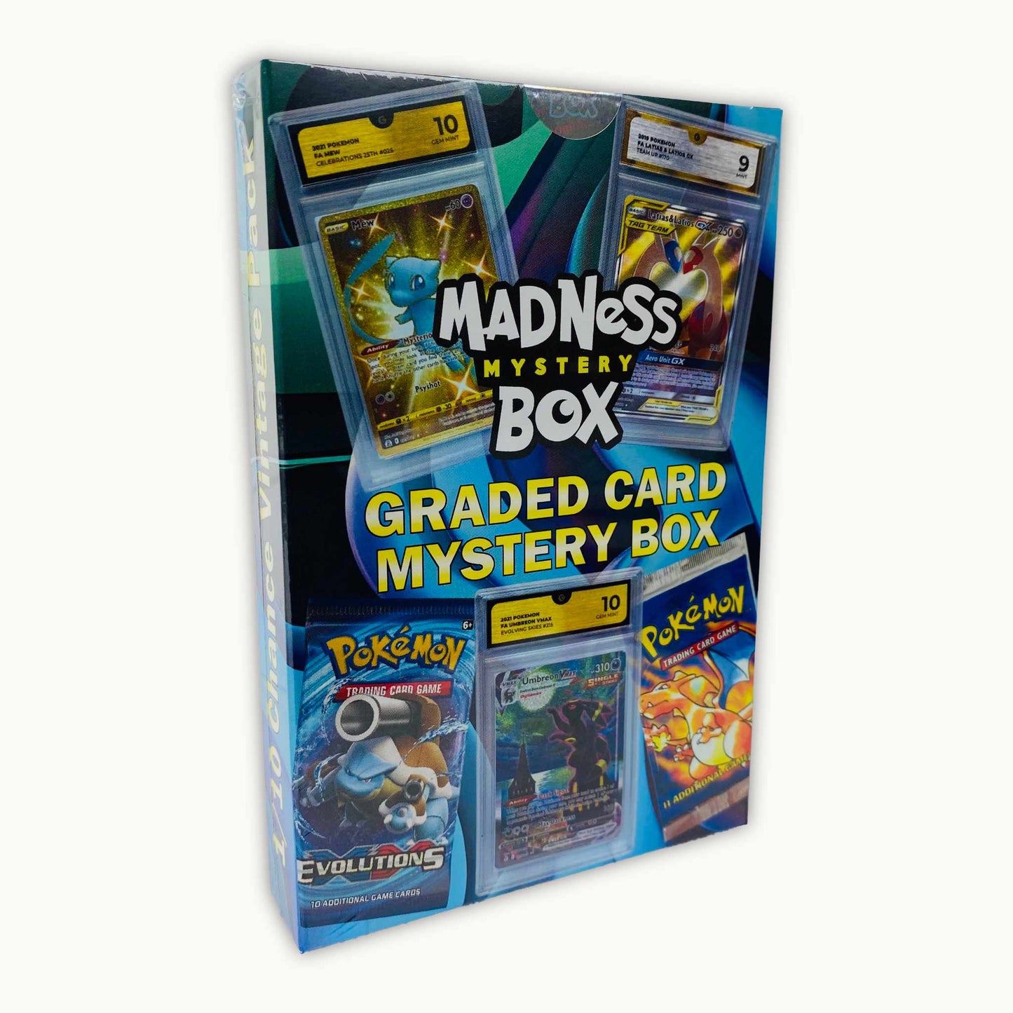 Angle side of MADNESS MYSTERY BOX GRADED CARD