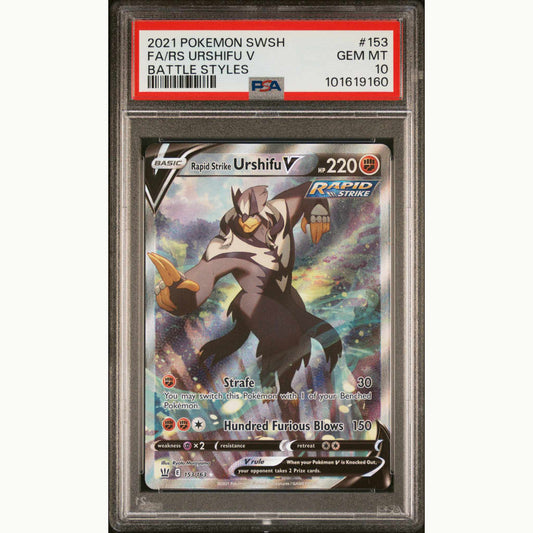 PSA 10 Fa/Rs Urshifu V #153 BATTLE STYLES SWORD & SHIELD