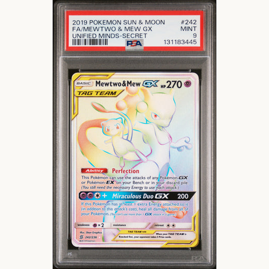 PSA 9 MEWTWO & MEW 242 (ENG)