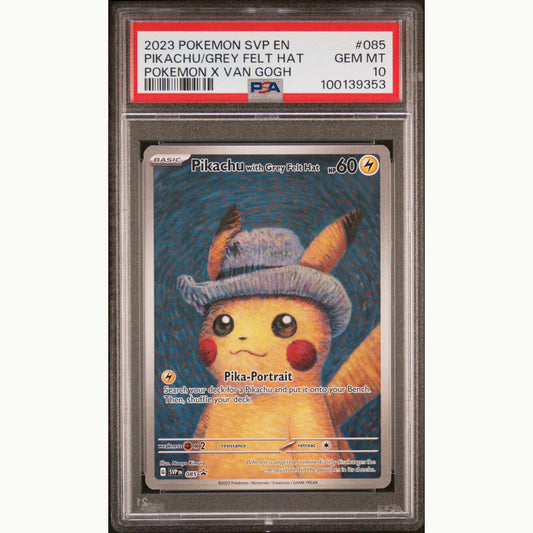PSA 10 Pikachu With Grey Felt Hat #085 VAN GOGH