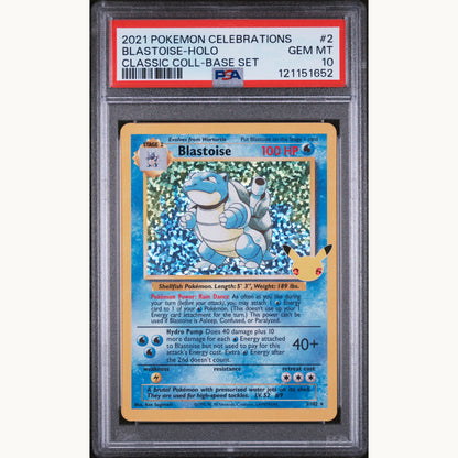 PSA 10 SET: BLASTOISE HOLO 2 / CHARIZARD HOLO 4 / VENUSAUR HOLO 15 (ENG)