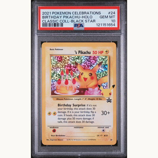 PSA 10 BIRTHDAY PIKACHU HOLO 24 CELEBRATIONS (ENG)