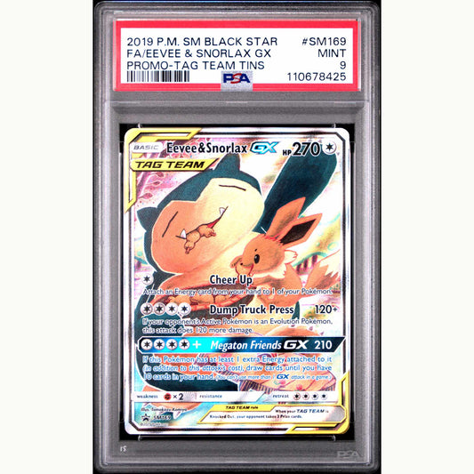 PSA 9 EEVEE & SNORLAX GX #SM169 (ENG)
