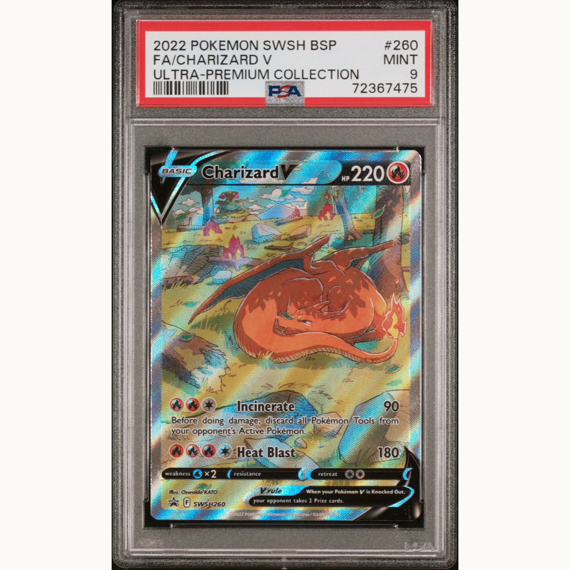 PSA 9 CHARIZARD V #260 BSP (ENG)