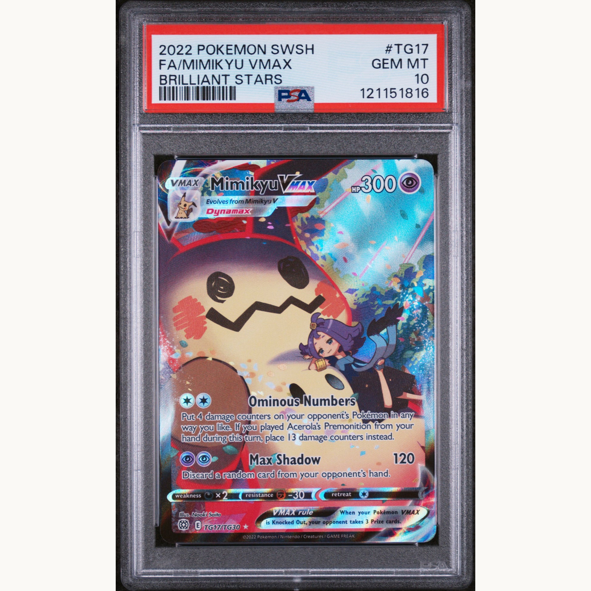 PSA 10 MIMIKYU TG17 (ENG)