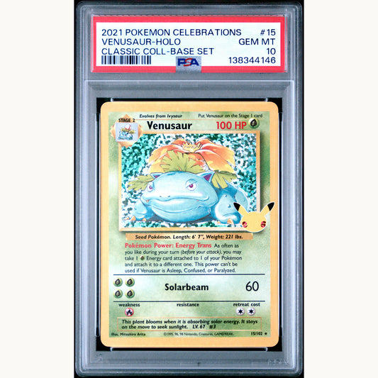 PSA 10 VENUSAUR HOLO 15 CELEBRATIONS (ENG)