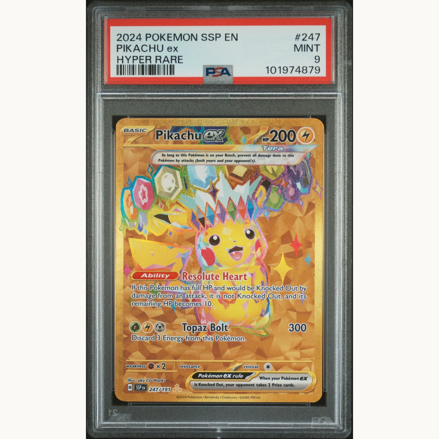 PSA 9 PIKACHU 247 (ENG)