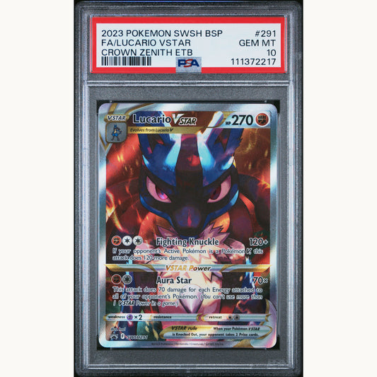 PSA 10 LUCARIO VSTAR #291 BSP (ENG)