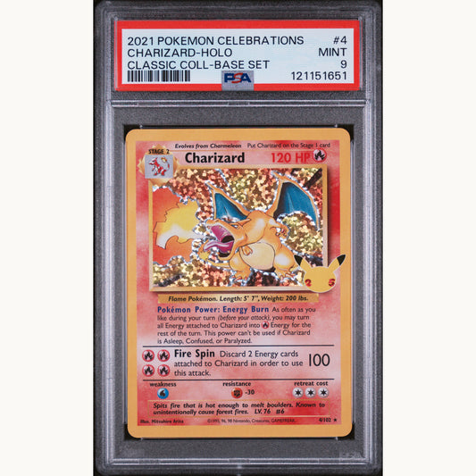 PSA 9 CHARIZARD HOLO 4 CELEBRATIONS (ENG)