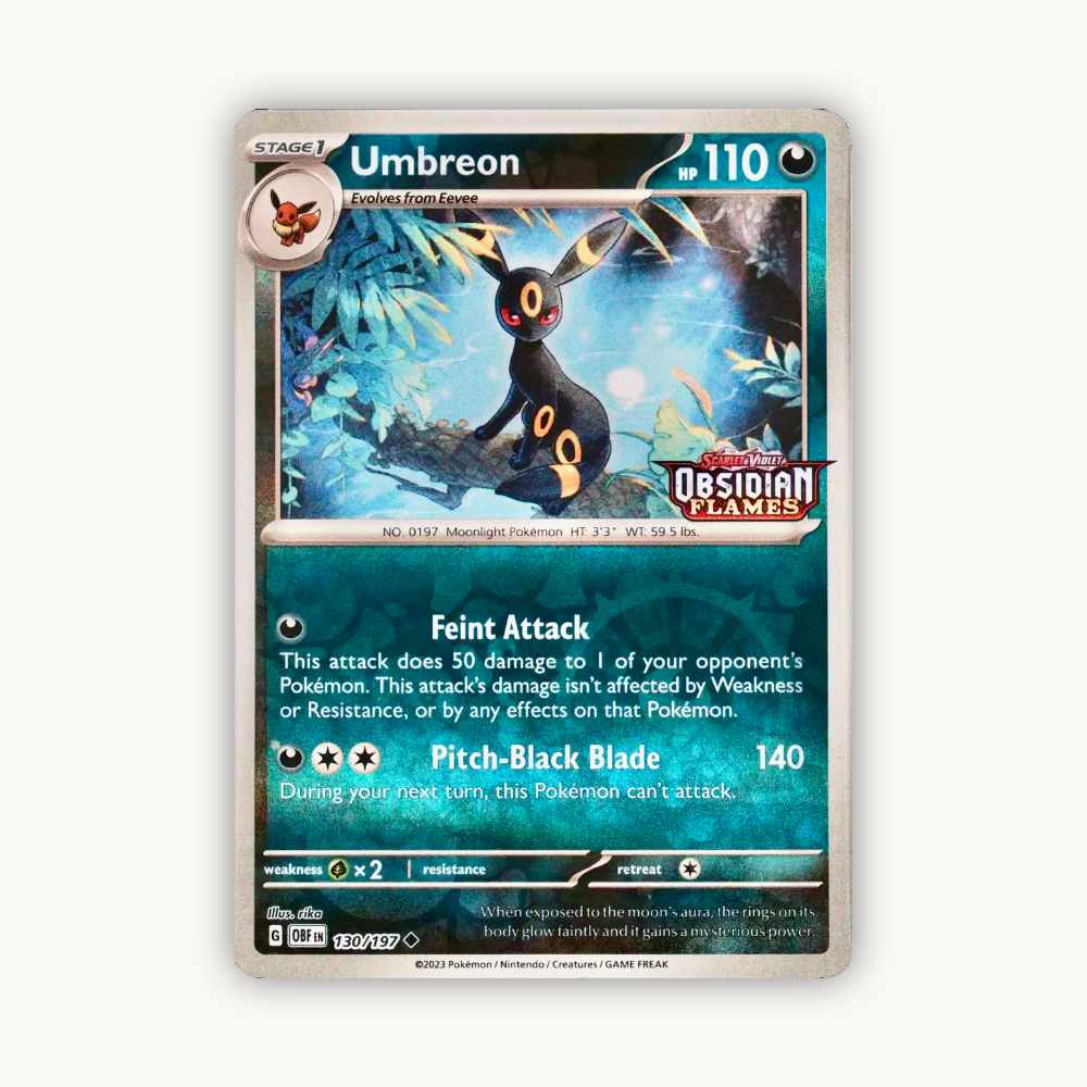 Front side Pokémoncard Umbreon OBF STAMPED #130