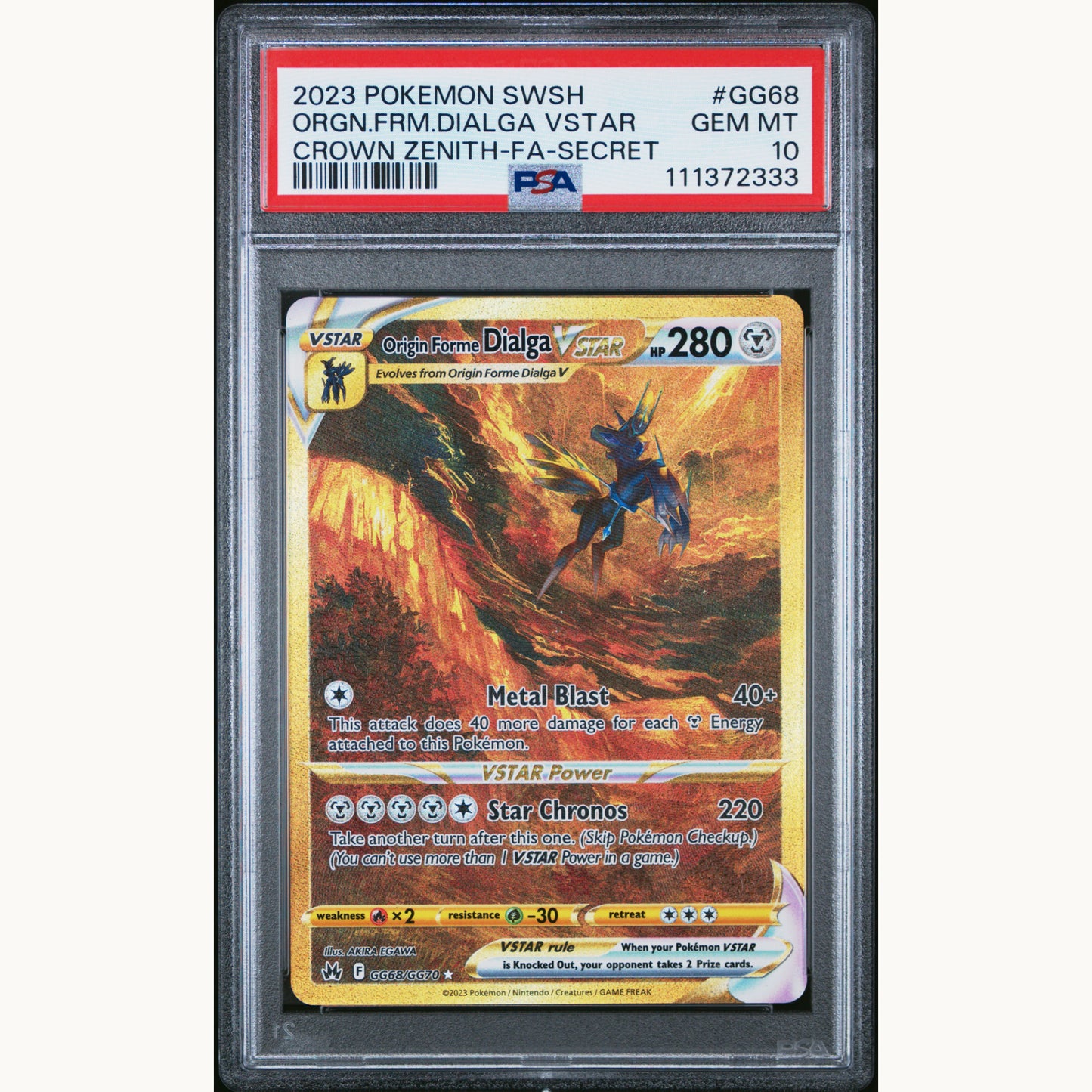 PSA 10 ORIGIN FORME DIALGA VSTAR GG68 (ENG)