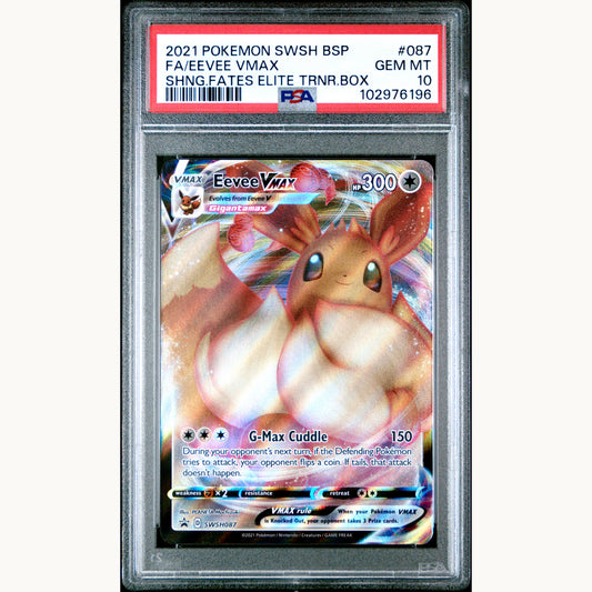 PSA 10 Eevee VMAX #087 Shining Fates ETB (ENG)