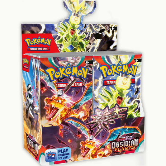 Frontside of Pokémon Scarlet & Violet Obsidian Flames Boosterbox