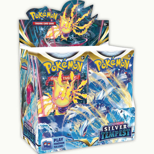 Frontside of Pokémon Sword & Shield Silver Tempest Boosterbox