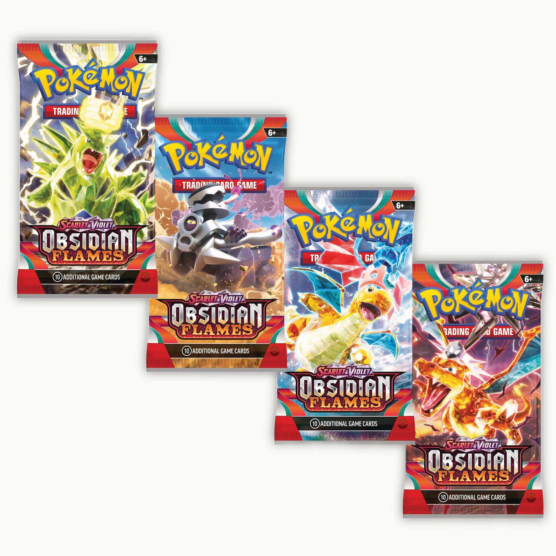 Artworkset of Pokémon Scarlet & Violet Obsidian Flames Boosterpacks