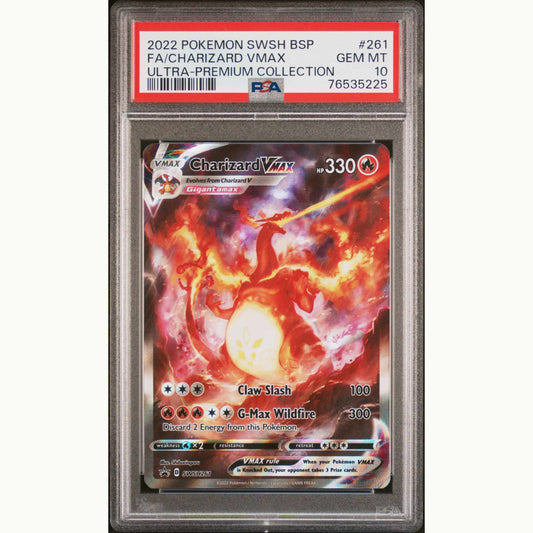 PSA 10 Fa/Charizard Vmax #261 ULTRA-PREMIUM COLLECTION SWSH BLACK STAR PROMO