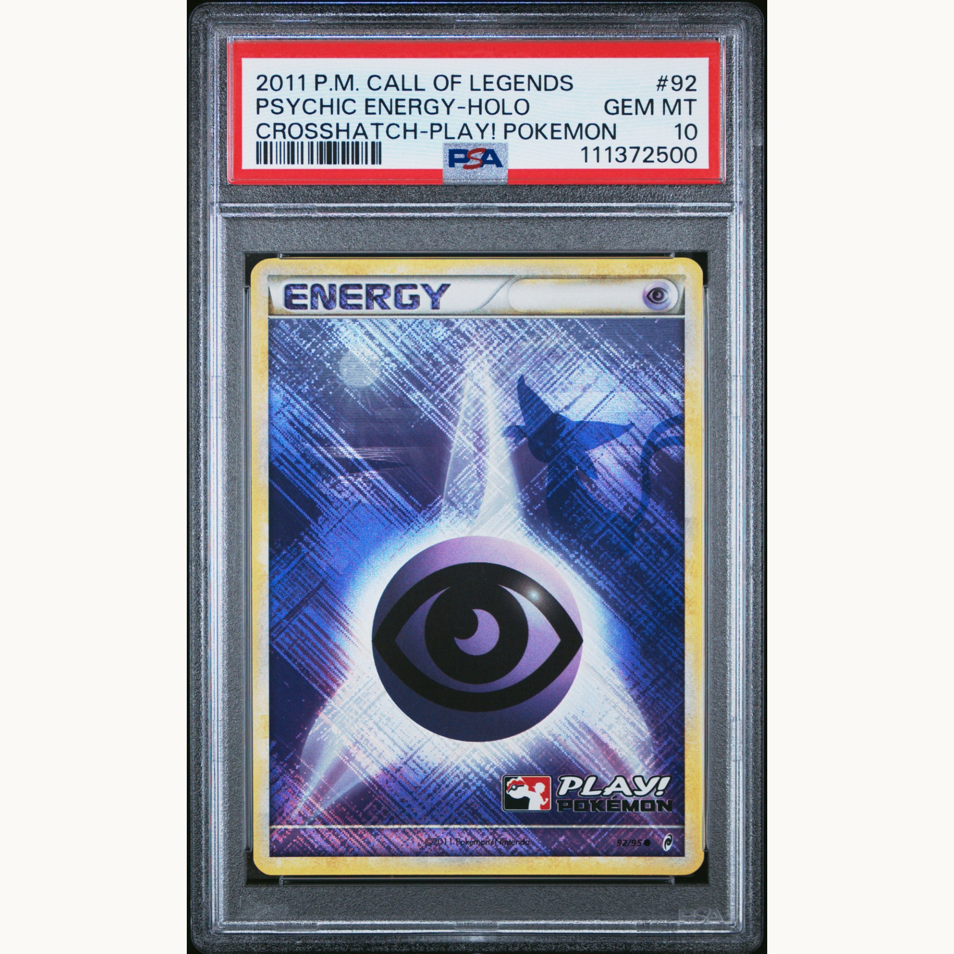 PSA 10 PSYCHIC ENERGY HOLO PLAY! POKEMON 92 (ENG)