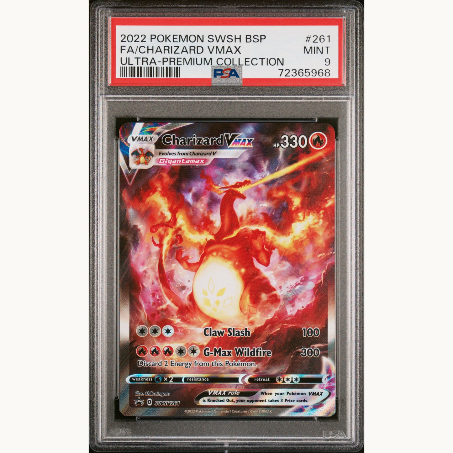PSA 9 CHARIZARD VMAX #261 BSP (ENG)
