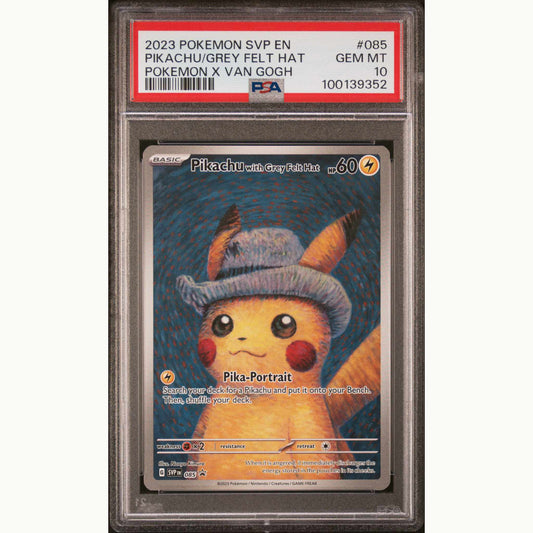 PSA 10 Pikachu With Grey Felt Hat #085 VAN GOGH (ENG)