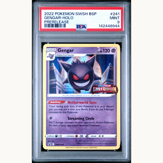 PSA 9 GENGAR HOLO 241 PRERELEASE (ENG)