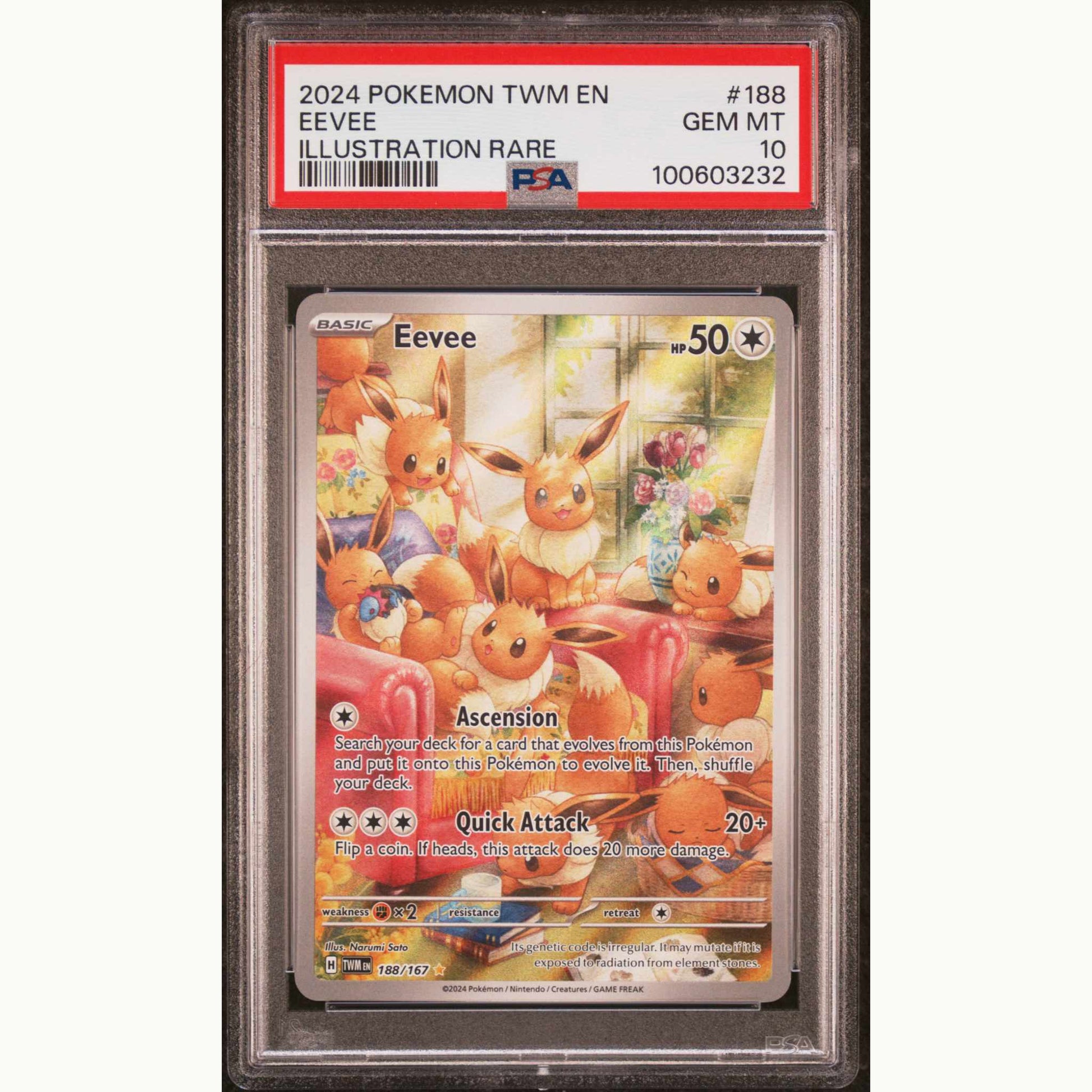PSA 10 Eevee #188 TWILIGHT MASQUERADE (ENG)
