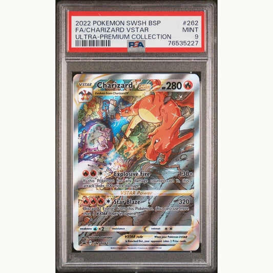 PSA 9 Fa/Charizard Vstar #262 ULTRA-PREMIUM COLLECTION SWSH BLACK STAR PROMO