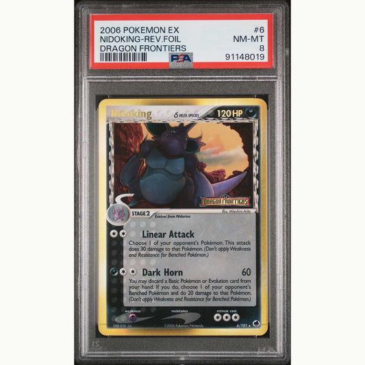PSA 8 Nidoking-Rev.Foil #6 DRAGON FRONTIERS EX DRAGON FRONTIERS
