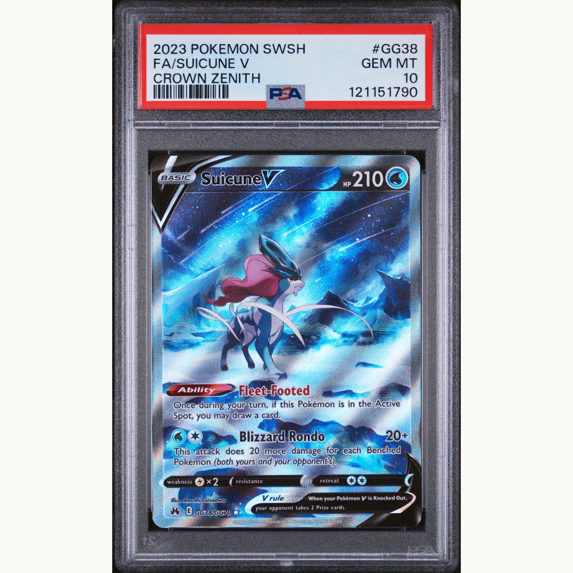 PSA 10 SUICUNE GG38 (ENG)