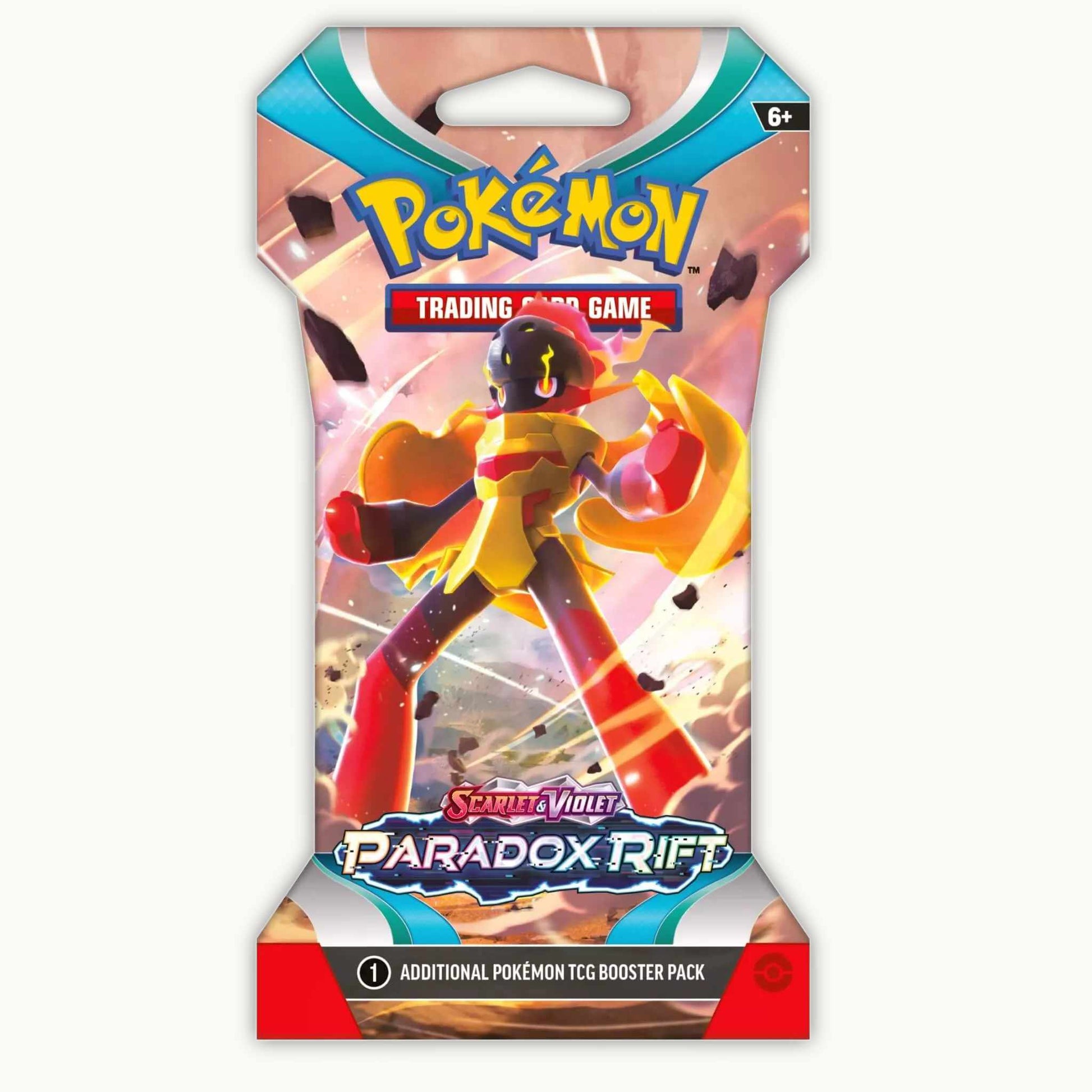 Frontside of Sleeved Pokémon Scarlet & Violet Paradox Rift Boosterpack