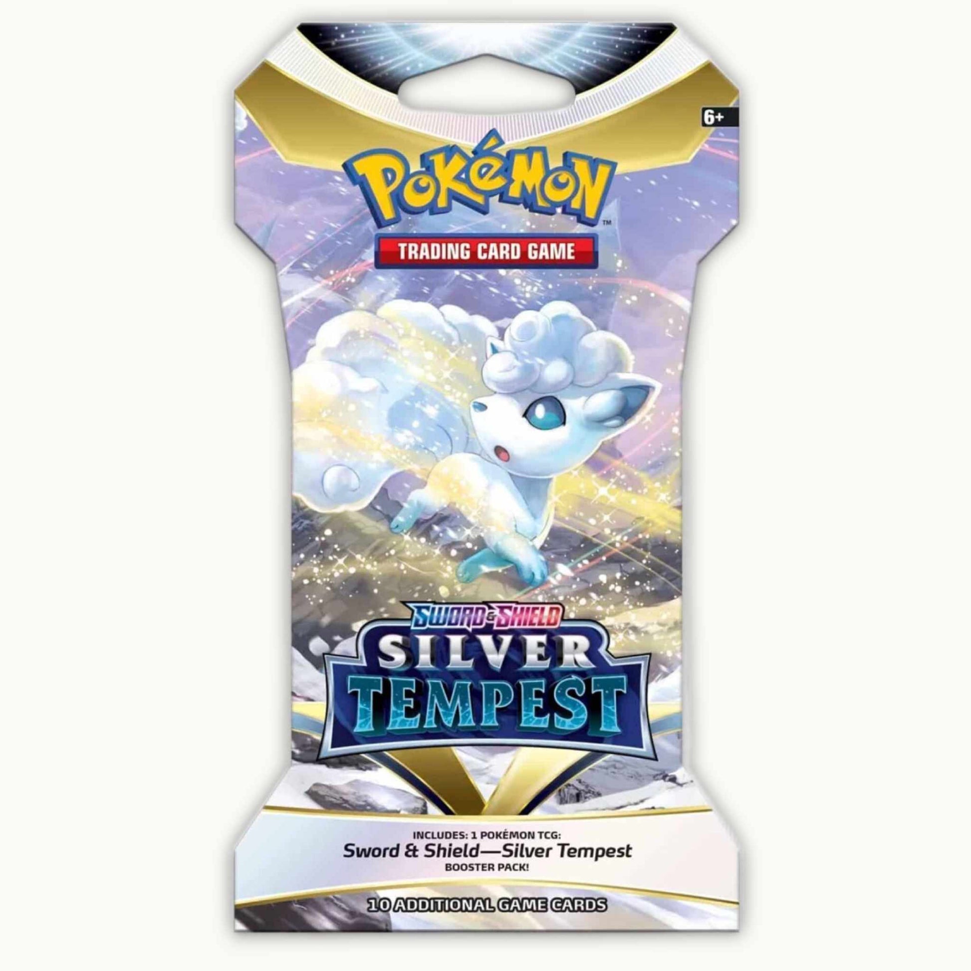 Frontside of Sleeved Pokémon Sword & Shield Silver Tempest Boosterpack