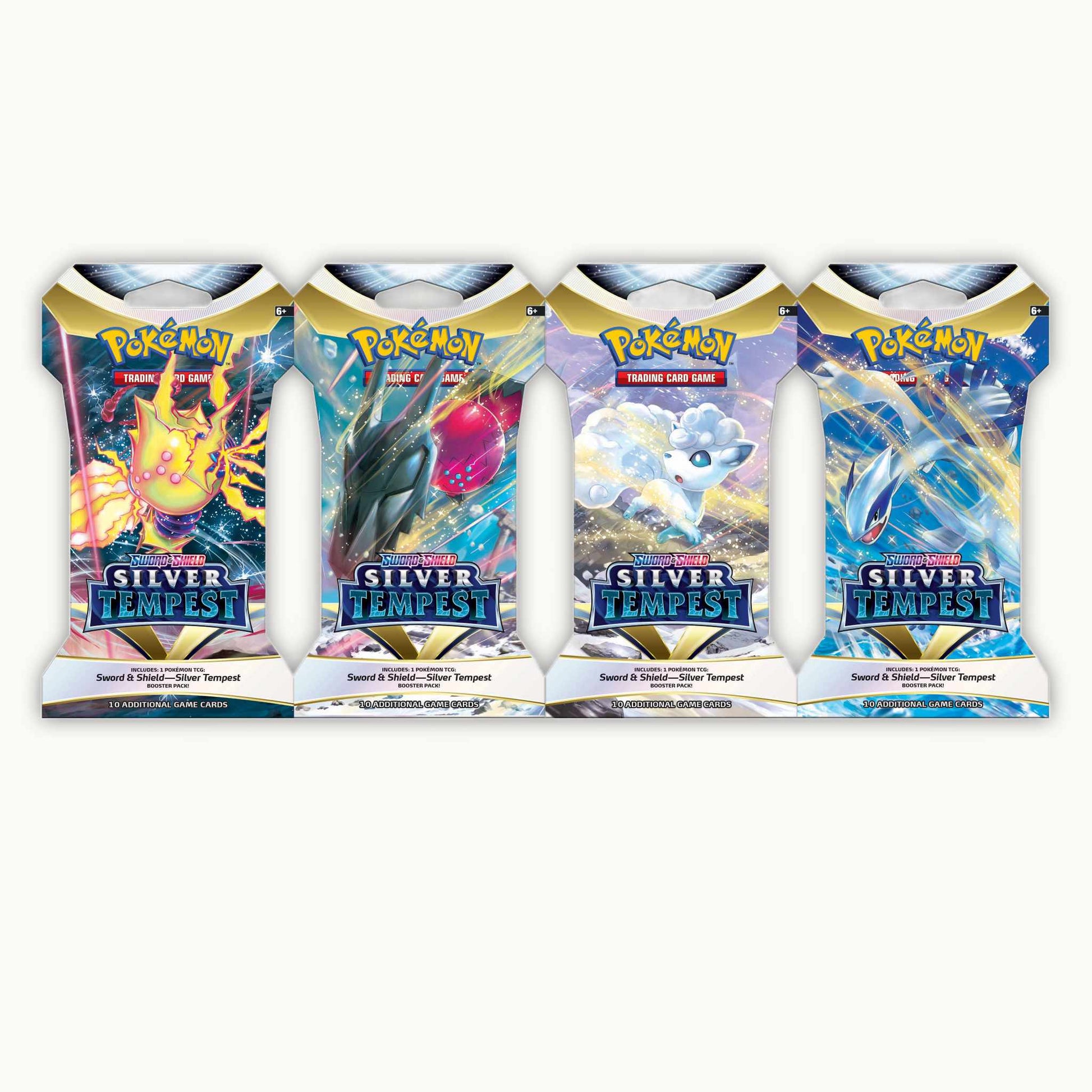 Frontside of Artworkset Sleeved Pokémon Sword & Shield Silver Tempest Boosterpacks