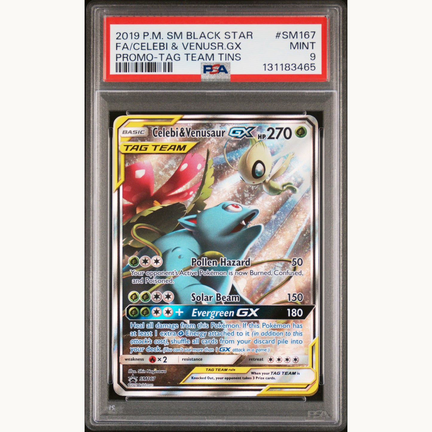 PSA 9 CELEBI & VENUSAUR SM167 (ENG)