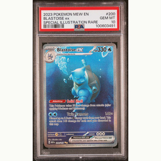 PSA 10 Blastoise ex #200 SCARLET & VIOLET 151 (ENG)